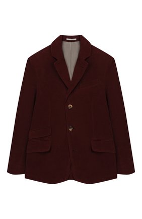 Детский хлопковый костюм BRUNELLO CUCINELLI бордового цвета по цене 113000 руб., арт. BN417LDWHB | Фото 2 Детский хлопковый костюм BRUNELLO CUCINELLI бордового цвета, арт. BN417LDWHB | Фото 2