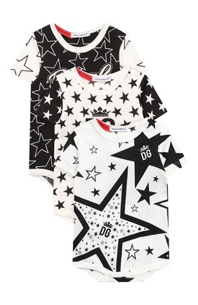 Детское комплект из 3-х боди DOLCE & GABBANA черно-белого цвета по цене 16200 руб., арт. L1J09F/G7VBP | Фото 1 Детское комплект из 3-х боди DOLCE & GABBANA черно-белого цвета, арт. L1J09F/G7VBP | Фото 1