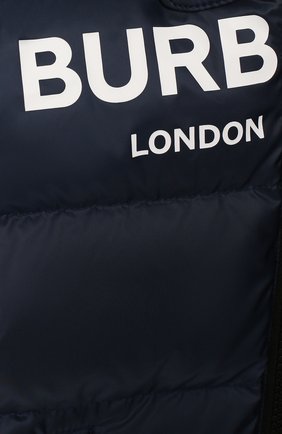 Детский пуховый комбинезон BURBERRY темно-синего цвета по цене 28100 руб., арт. 8021087 | Фото 3 Детский пуховый комбинезон BURBERRY темно-синего цвета, арт. 8021087 | Фото 3