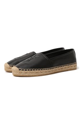 Женские кожаные эспадрильи espadrille SAINT LAURENT черного цвета по цене 39350 руб., арт. 458573/B3400 | Фото 1 Женские кожаные эспадрильи espadrille SAINT LAURENT черного цвета, арт. 458573/B3400 | Фото 1 (Материал внутренний: Натуральная кожа; Каблук высота: Низкий; Подошва: Платформа)