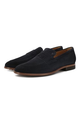 Мужские замшевые пенни-лоферы TOD’S темно-синего цвета по цене 53750 руб., арт. XXM32C0CS70REK | Фото 1 Мужские замшевые пенни-лоферы TOD’S темно-синего цвета, арт. XXM32C0CS70REK | Фото 1