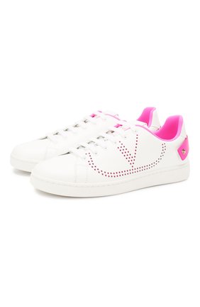 Женские кожаные кеды valentino garavani backnet VALENTINO фуксия цвета по цене 41550 руб., арт. TW0S0M20/MSS | Фото 1 Женские кожаные кеды valentino garavani backnet VALENTINO фуксия цвета, арт. TW0S0M20/MSS | Фото 1