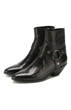 Женские кожаные ботинки west SAINT LAURENT черного цвета по цене 71800 руб., арт. 606222/06A00 | Фото 1 Женские кожаные ботинки west SAINT LAURENT черного цвета, арт. 606222/06A00 | Фото 1