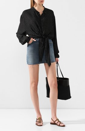 Женские замшевые сандалии cassandra SAINT LAURENT светло-коричневого цвета по цене 59800 руб., арт. 606553/0LITT | Фото 2 Женские замшевые сандалии cassandra SAINT LAURENT светло-коричневого цвета, арт. 606553/0LITT | Фото 2