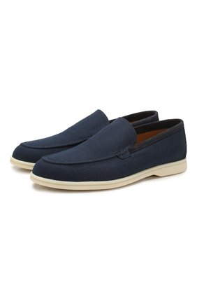 Мужские текстильные лоферы summer walk LORO PIANA темно-синего цвета по цене 44050 руб., арт. FAL0818 | Фото 1 Мужские текстильные лоферы summer walk LORO PIANA темно-синего цвета, арт. FAL0818 | Фото 1