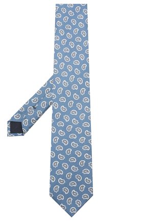 Мужской галстук из смеси шелка и льна VAN LAACK темно-синего цвета, арт. LUIS-PEL/K70755 | Фото 2 (Материал: Текстиль, Лен, Шелк; Принт: С принтом)