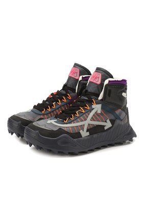 Мужские комбинированные кросcовки odsy-1000 OFF-WHITE темно-серого цвета по цене 52200 руб., арт. 0MIA162S208000421008 | Фото 1 Мужские комбинированные кросcовки odsy-1000 OFF-WHITE темно-серого цвета, арт. 0MIA162S208000421008 | Фото 1