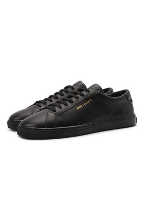 Женские кожаные кеды andy SAINT LAURENT черного цвета по цене 39150 руб., арт. 606831/0ZS00 | Фото 1 Женские кожаные кеды andy SAINT LAURENT черного цвета, арт. 606831/0ZS00 | Фото 1