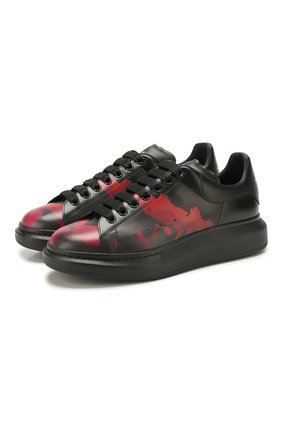 Мужские кожаные кеды ALEXANDER MCQUEEN черного цвета по цене 43200 руб., арт. 610796/WHX9L | Фото 1 Мужские кожаные кеды ALEXANDER MCQUEEN черного цвета, арт. 610796/WHX9L | Фото 1