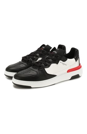 Мужские кожаные кеды wing GIVENCHY черно-белого цвета по цене 52350 руб., арт. BH002KH0K6 | Фото 1 Мужские кожаные кеды wing GIVENCHY черно-белого цвета, арт. BH002KH0K6 | Фото 1