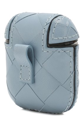 Мужской чехол для airpods BOTTEGA VENETA голубого цвета по цене 30950 руб., арт. 612042/VCPP0 | Фото 2 Мужской чехол для airpods BOTTEGA VENETA голубого цвета, арт. 612042/VCPP0 | Фото 2