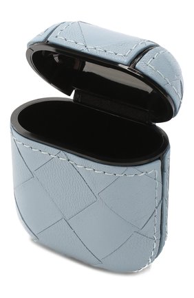 Кожаный чехол для airpods BOTTEGA VENETA голубого цвета, арт. 612042/VCPP0 | Фото 3 (Материал: Натуральная кожа; Региональные ограничения белый список (Axapta Mercury): RU; Женское Кросс-КТ: Кожа AirPods)