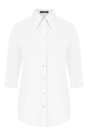Женская хлопковая рубашка DOLCE & GABBANA белого цвета по цене 33000 руб., арт. F5M45T/FU5K9 | Фото 1 Женская хлопковая рубашка DOLCE & GABBANA белого цвета, арт. F5M45T/FU5K9 | Фото 1