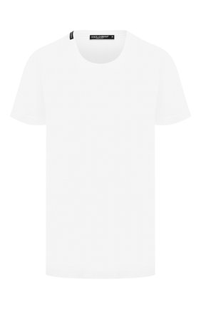 Женская хлопковая футболка DOLCE & GABBANA белого цвета по цене 19800 руб., арт. F8L61T/FU7EQ | Фото 1 Женская хлопковая футболка DOLCE & GABBANA белого цвета, арт. F8L61T/FU7EQ | Фото 1