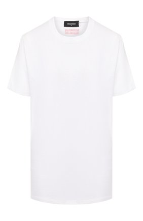 Женская хлопковая футболка DSQUARED2 белого цвета по цене 16500 руб., арт. S73GC0261/S22507 | Фото 1 Женская хлопковая футболка DSQUARED2 белого цвета, арт. S73GC0261/S22507 | Фото 1