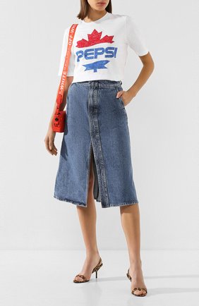Женская хлопковая футболка DSQUARED2 белого цвета по цене 21700 руб., арт. S73GC0259/S22507 | Фото 2 Женская хлопковая футболка DSQUARED2 белого цвета, арт. S73GC0259/S22507 | Фото 2