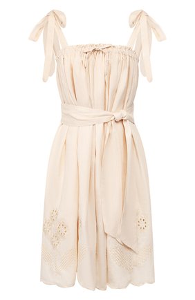 Женское льняное платье INNIKA CHOO бежевого цвета по цене 33250 руб., арт. M2007LINS01PANA | Фото 1 Женское льняное платье INNIKA CHOO бежевого цвета, арт. M2007LINS01PANA | Фото 1 (Материал подклада: Хлопок; Длина Ж (юбки, платья, шорты): До колена; Материал внешний: Лен; Рукава: Без рукавов, Короткие; Случай: Повседневный; Женское Кросс-КТ: Платье-одежда, Сарафаны, Платье-пляжная одежда; Статус проверки: Проверена категория)