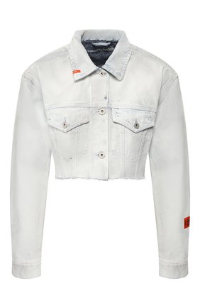 Женская джинсовая куртка HERON PRESTON голубого цвета по цене 51900 руб., арт. HWYE001R20641008W205 | Фото 1 Женская джинсовая куртка HERON PRESTON голубого цвета, арт. HWYE001R20641008W205 | Фото 1