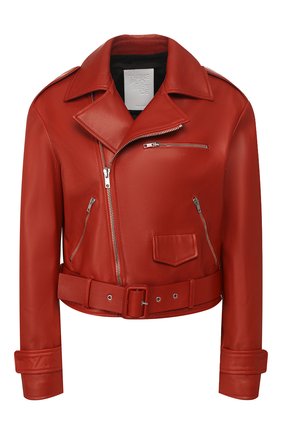 Женская кожаная куртка TWINS FLORENCE красного цвета по цене 112500 руб., арт. TWFPE20GIU0005B | Фото 1 Женская кожаная куртка TWINS FLORENCE красного цвета, арт. TWFPE20GIU0005B | Фото 1