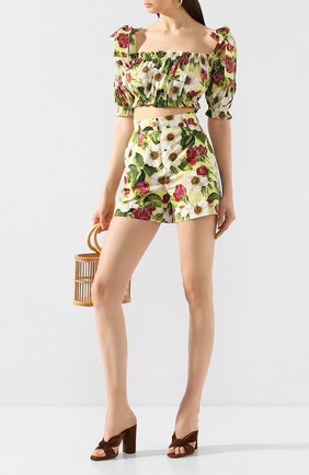 Женские хлопковые шорты DOLCE & GABBANA желтого цвета по цене 39150 руб., арт. FTASXT/HS5GE | Фото 2 Женские хлопковые шорты DOLCE & GABBANA желтого цвета, арт. FTASXT/HS5GE | Фото 2