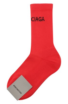 Женские хлопковые носки BALENCIAGA красного цвета по цене 7390 руб., арт. 540615/372B4 | Фото 1 Женские хлопковые носки BALENCIAGA красного цвета, арт. 540615/372B4 | Фото 1