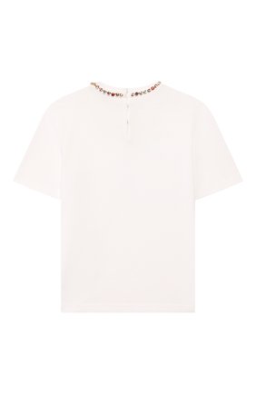 Детская хлопковая футболка DOLCE & GABBANA белого цвета по цене 21250 руб., арт. L5JTFB/G7WCW/2-6 | Фото 2 Детская хлопковая футболка DOLCE & GABBANA белого цвета, арт. L5JTFB/G7WCW/2-6 | Фото 2