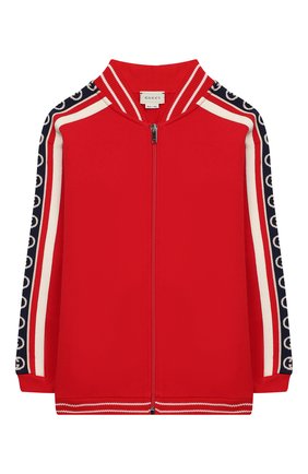 Детский хлопковая толстовка GUCCI красного цвета по цене 28200 руб., арт. 591492/XJB4G | Фото 1 Детский хлопковая толстовка GUCCI красного цвета, арт. 591492/XJB4G | Фото 1