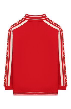 Детский хлопковая толстовка GUCCI красного цвета по цене 28200 руб., арт. 591492/XJB4G | Фото 2 Детский хлопковая толстовка GUCCI красного цвета, арт. 591492/XJB4G | Фото 2