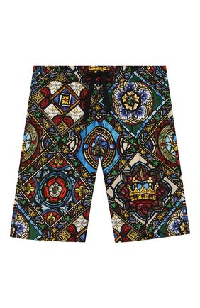 Детские хлопковые шорты DOLCE & GABBANA разноцветного цвета по цене 14050 руб., арт. L42Q52/HS5GL/2-6 | Фото 1 Детские хлопковые шорты DOLCE & GABBANA разноцветного цвета, арт. L42Q52/HS5GL/2-6 | Фото 1