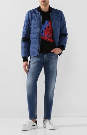 Мужской пуховый бомбер dunham CANADA GOOSE синего цвета по цене 43750 руб., арт. 2210M | Фото 2 Мужской пуховый бомбер dunham CANADA GOOSE синего цвета, арт. 2210M | Фото 2