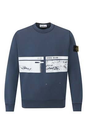 Мужской хлопковый свитшот STONE ISLAND синего цвета по цене 18850 руб., арт. 721563094 | Фото 1 Мужской хлопковый свитшот STONE ISLAND синего цвета, арт. 721563094 | Фото 1