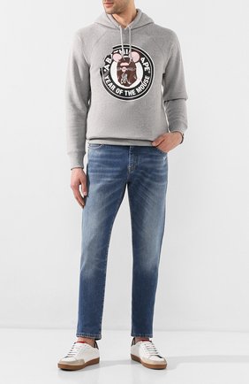 Мужской хлопковое худи BAPE серого цвета по цене 22150 руб., арт. 1G20114007 | Фото 2 Мужской хлопковое худи BAPE серого цвета, арт. 1G20114007 | Фото 2