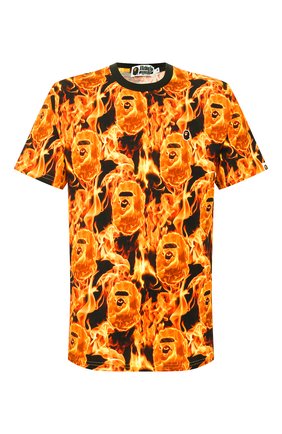 Мужская хлопковая футболка BAPE оранжевого цвета по цене 12850 руб., арт. 1G30109010 | Фото 1 Мужская хлопковая футболка BAPE оранжевого цвета, арт. 1G30109010 | Фото 1