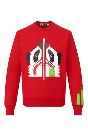 Мужской хлопковый свитшот BAPE красного цвета по цене 21100 руб., арт. 1G30113009 | Фото 1 Мужской хлопковый свитшот BAPE красного цвета, арт. 1G30113009 | Фото 1