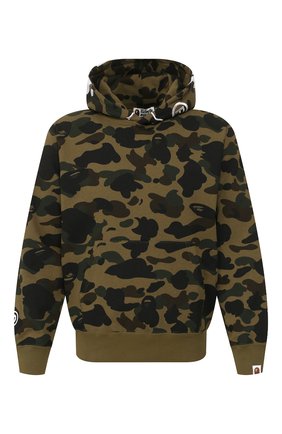 Мужской хлопковое худи BAPE зеленого цвета по цене 32900 руб., арт. 1G30114001 | Фото 1 Мужской хлопковое худи BAPE зеленого цвета, арт. 1G30114001 | Фото 1