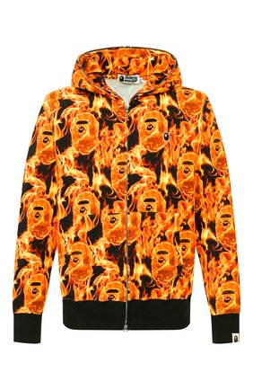 Мужская хлопковая толстовка BAPE оранжевого цвета по цене 29600 руб., арт. 1G30115012 | Фото 1 Мужская хлопковая толстовка BAPE оранжевого цвета, арт. 1G30115012 | Фото 1