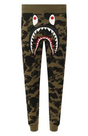 Мужской хлопковые джоггеры BAPE зеленого цвета по цене 22350 руб., арт. 1G30152001 | Фото 1 Мужской хлопковые джоггеры BAPE зеленого цвета, арт. 1G30152001 | Фото 1