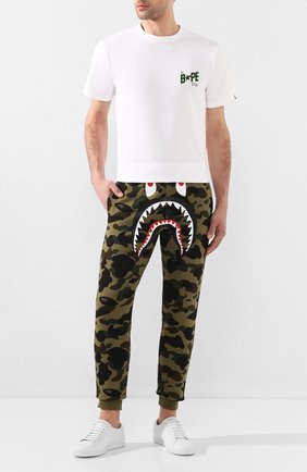 Мужской хлопковые джоггеры BAPE зеленого цвета по цене 22350 руб., арт. 1G30152001 | Фото 2 Мужской хлопковые джоггеры BAPE зеленого цвета, арт. 1G30152001 | Фото 2
