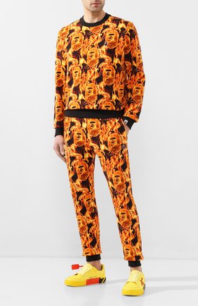Мужской хлопковые джоггеры BAPE оранжевого цвета по цене 23600 руб., арт. 1G30152013 | Фото 2 Мужской хлопковые джоггеры BAPE оранжевого цвета, арт. 1G30152013 | Фото 2