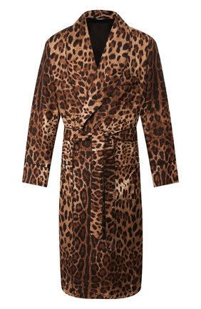 Мужской шелковый халат DOLCE & GABBANA коричневого цвета по цене 260500 руб., арт. G0936T/IS1B7 | Фото 1 Мужской шелковый халат DOLCE & GABBANA коричневого цвета, арт. G0936T/IS1B7 | Фото 1