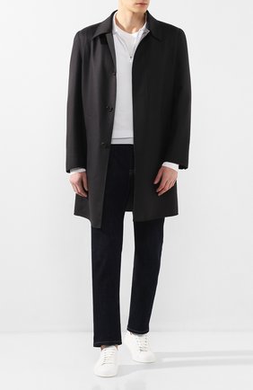 Мужской шерстяной плащ BRIONI темно-серого цвета по цене 275000 руб., арт. S0PZ0L/06AX6 | Фото 2 Мужской шерстяной плащ BRIONI темно-серого цвета, арт. S0PZ0L/06AX6 | Фото 2 (Материал внешний: Шерсть; Материал подклада: Купро; Рукава: Длинные; Мужское Кросс-КТ: Плащ-верхняя одежда; Стили: Классический)