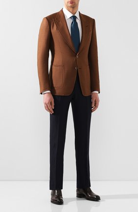 Мужской шелковый пиджак TOM FORD коричневого цвета по цене 297500 руб., арт. 715R18/15ES40 | Фото 2 Мужской шелковый пиджак TOM FORD коричневого цвета, арт. 715R18/15ES40 | Фото 2