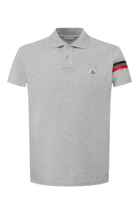 Мужское хлопковое поло MONCLER серого цвета по цене 16400 руб., арт. F1-091-8A709-00-84556 | Фото 1 Мужское хлопковое поло MONCLER серого цвета, арт. F1-091-8A709-00-84556 | Фото 1
