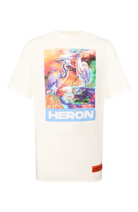 Мужская хлопковая футболка HERON PRESTON белого цвета по цене 19950 руб., арт. HMAA013S209140210188 | Фото 1 Мужская хлопковая футболка HERON PRESTON белого цвета, арт. HMAA013S209140210188 | Фото 1
