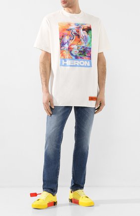 Мужская хлопковая футболка HERON PRESTON белого цвета по цене 19950 руб., арт. HMAA013S209140210188 | Фото 2 Мужская хлопковая футболка HERON PRESTON белого цвета, арт. HMAA013S209140210188 | Фото 2