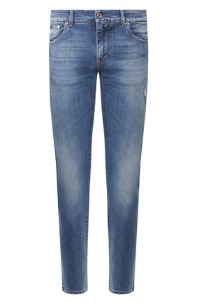 Мужские джинсы DOLCE & GABBANA синего цвета по цене 57050 руб., арт. GY07CD/G8CI3 | Фото 1 Мужские джинсы DOLCE & GABBANA синего цвета, арт. GY07CD/G8CI3 | Фото 1