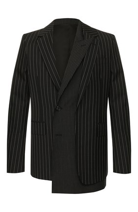 Мужской шерстяной пиджак ALEXANDER MCQUEEN черного цвета по цене 192500 руб., арт. 594923/Q0U84 | Фото 1 Мужской шерстяной пиджак ALEXANDER MCQUEEN черного цвета, арт. 594923/Q0U84 | Фото 1