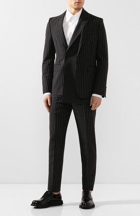 Мужской шерстяной пиджак ALEXANDER MCQUEEN черного цвета по цене 192500 руб., арт. 594923/Q0U84 | Фото 2 Мужской шерстяной пиджак ALEXANDER MCQUEEN черного цвета, арт. 594923/Q0U84 | Фото 2