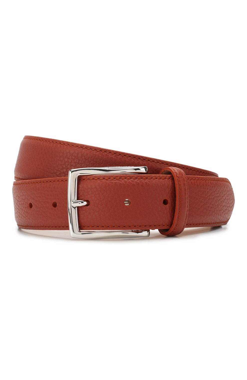 Мужской кожаный ремень CORNELIANI оранжевого цвета, арт. 85V316-0120826/00 | Фото 1