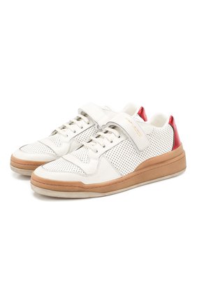 Женские кожаные кеды sl24 SAINT LAURENT белого цвета по цене 47800 руб., арт. 602732/04L80 | Фото 1 Женские кожаные кеды sl24 SAINT LAURENT белого цвета, арт. 602732/04L80 | Фото 1